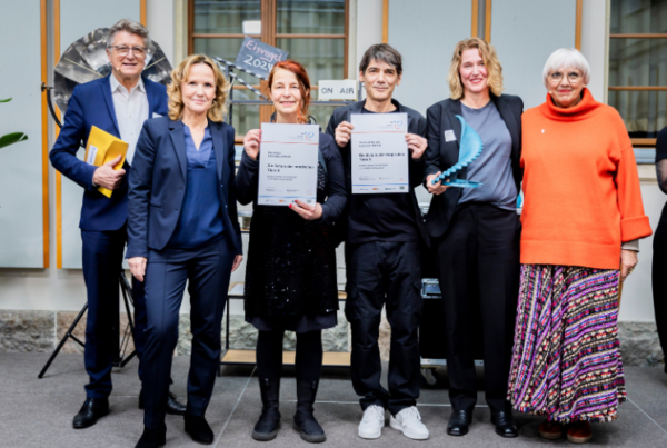 Green Toolkit team receiving the Eisvogel Award for Sustainable Film Production in Germany