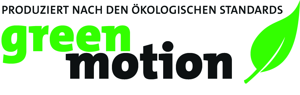 Green Motion – produziert nach ökologischen Standards (Logo)